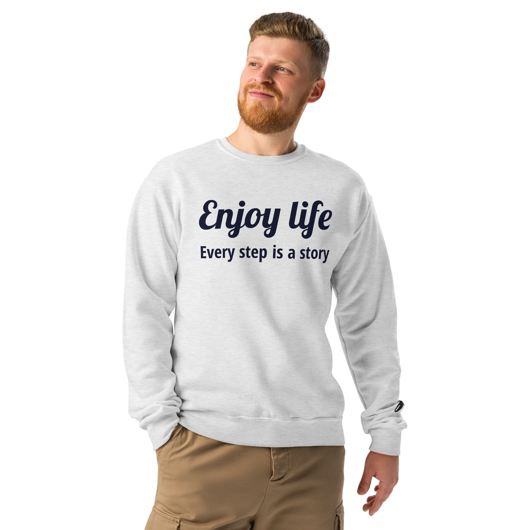 Enjoy Life 11 Crew neck sweatshirt White Grey