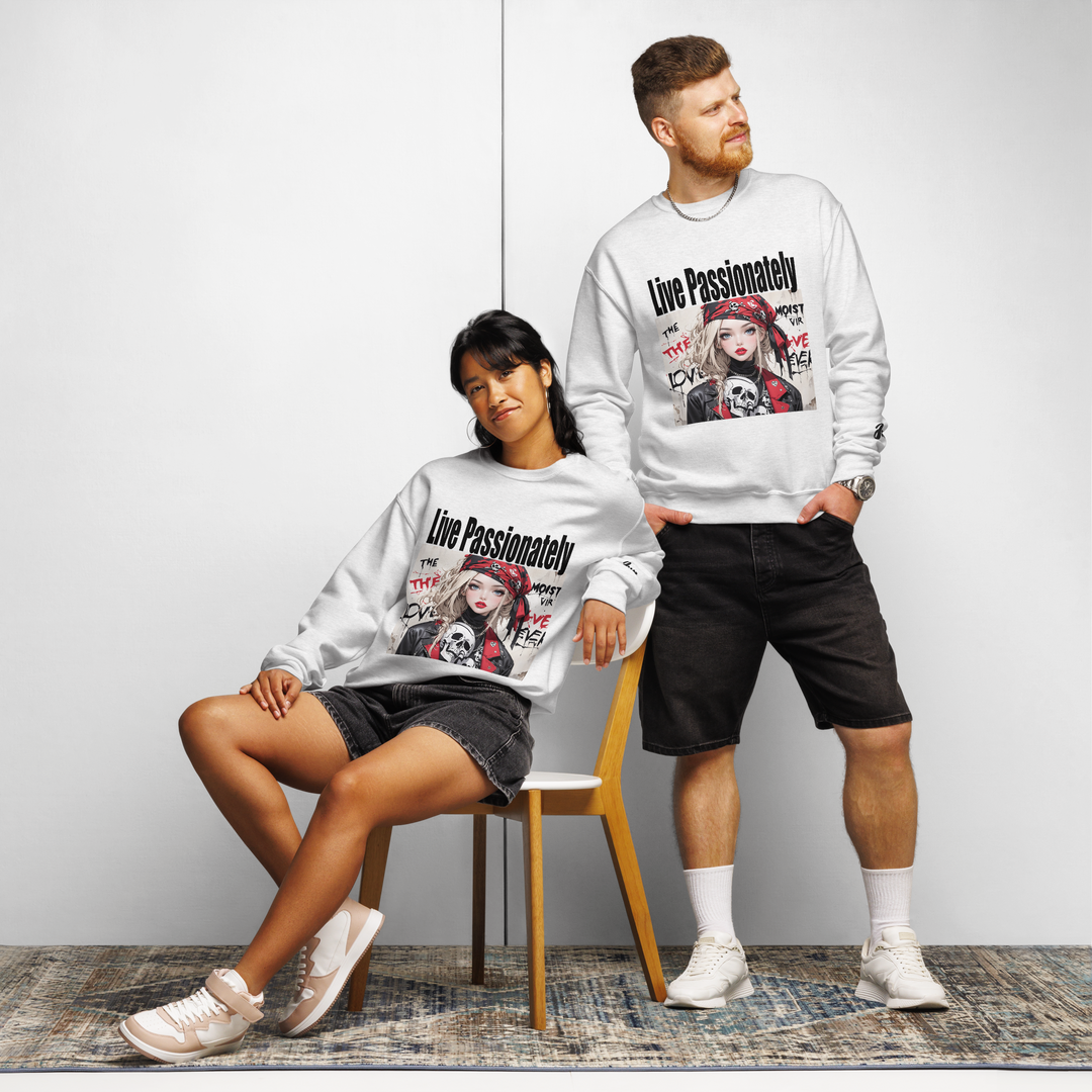 Live Passionately 01 Crew neck sweatshirt 1