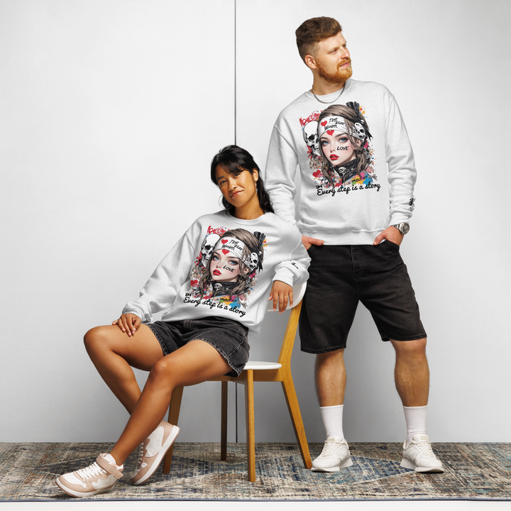 Every step is a story 11 Crew neck sweatshirt