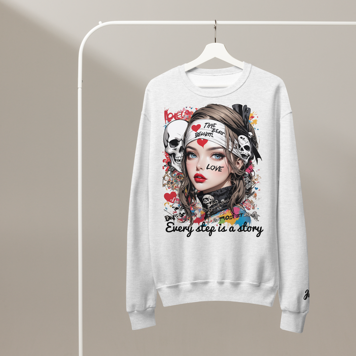 Every step is a story 11 Crew neck sweatshirt