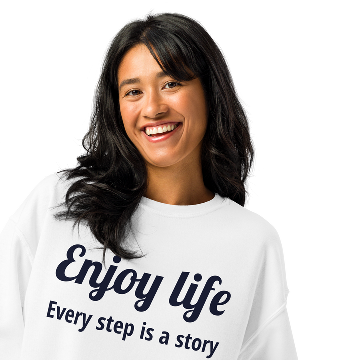 Enjoy Life 11 Crew neck sweatshirt White Grey