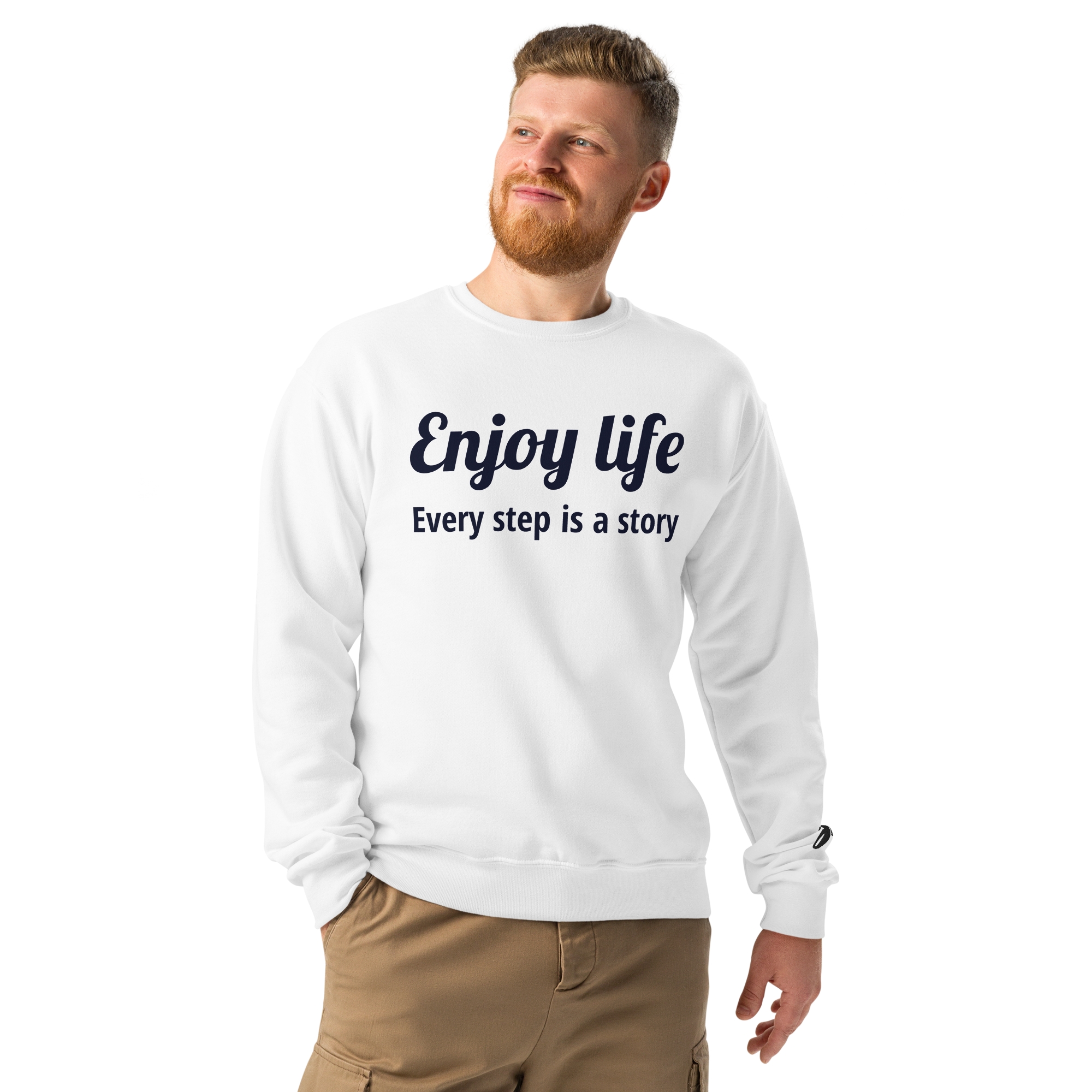 Enjoy Life 11 Crew neck sweatshirt White Grey