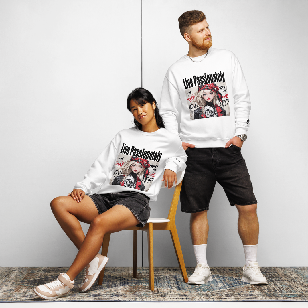 Live Passionately 01 Crew neck sweatshirt 1