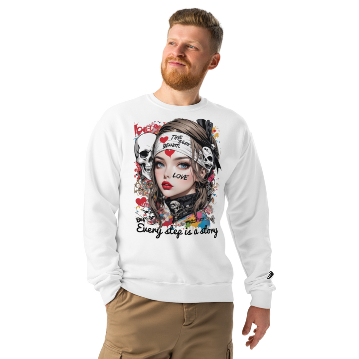 Every step is a story 11 Crew neck sweatshirt