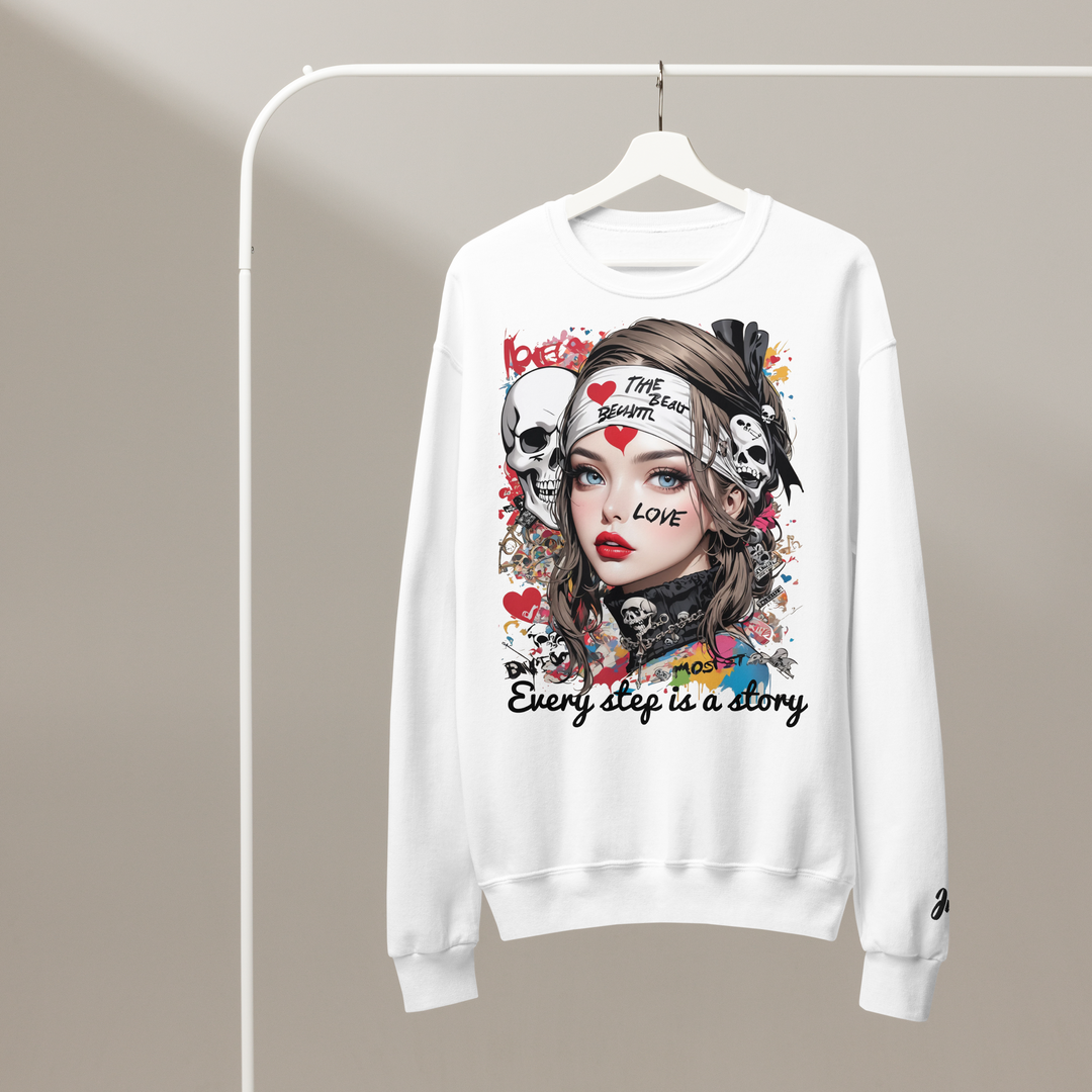 Every step is a story 11 Crew neck sweatshirt