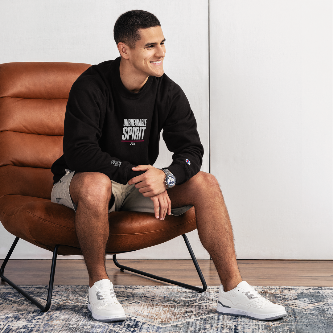 UNBREAKABLE SPIRIT 01 メンズ Champion® スウェット（ブラック）