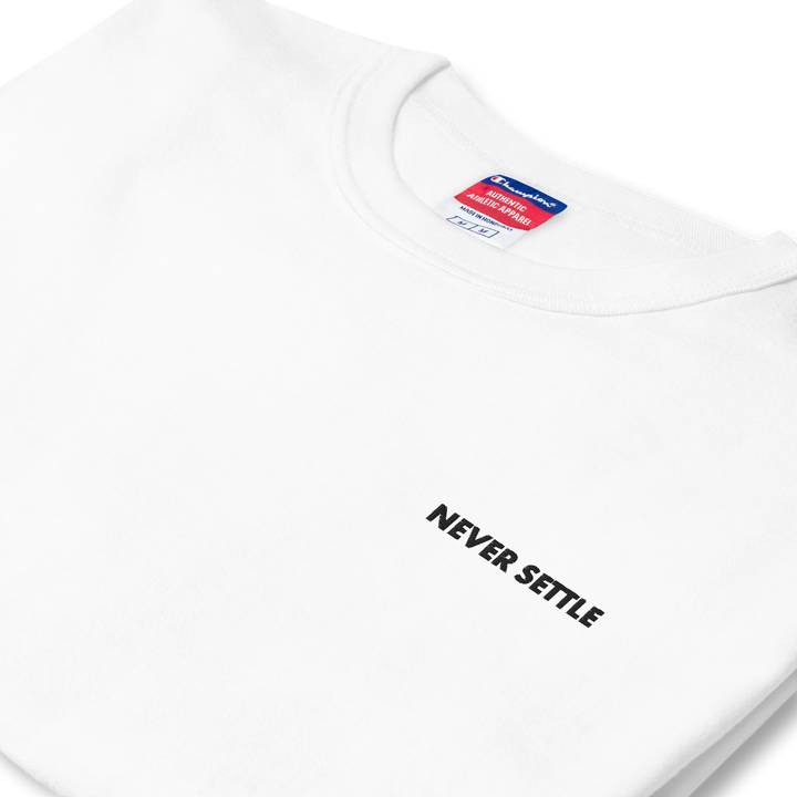 NEVER SETTLE 01 Men's Champion T-Shirt 1