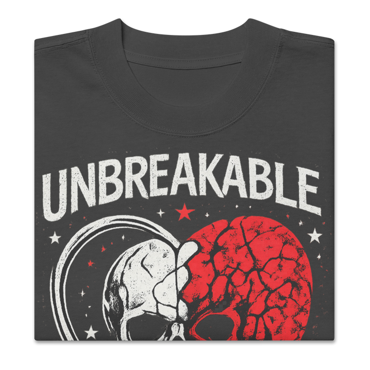 UNBREAKABLE SPIRIT 01 – Broken Heart Skull Oversized Tee