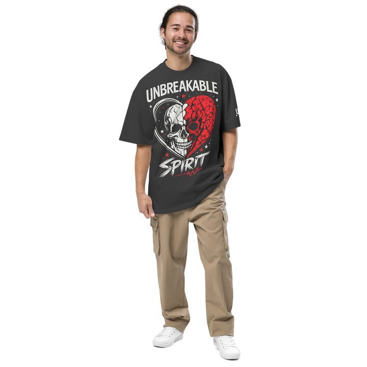 UNBREAKABLE SPIRIT 01 – Broken Heart Skull Oversized Tee
