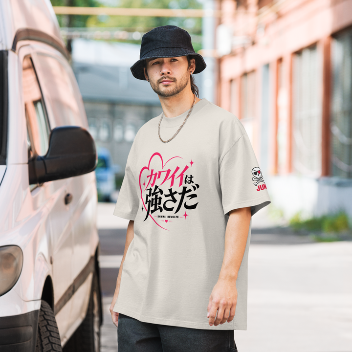 KAWAII REVOLTE 01 – カワイイは強さだ オーバーサイズフェードTシャツ