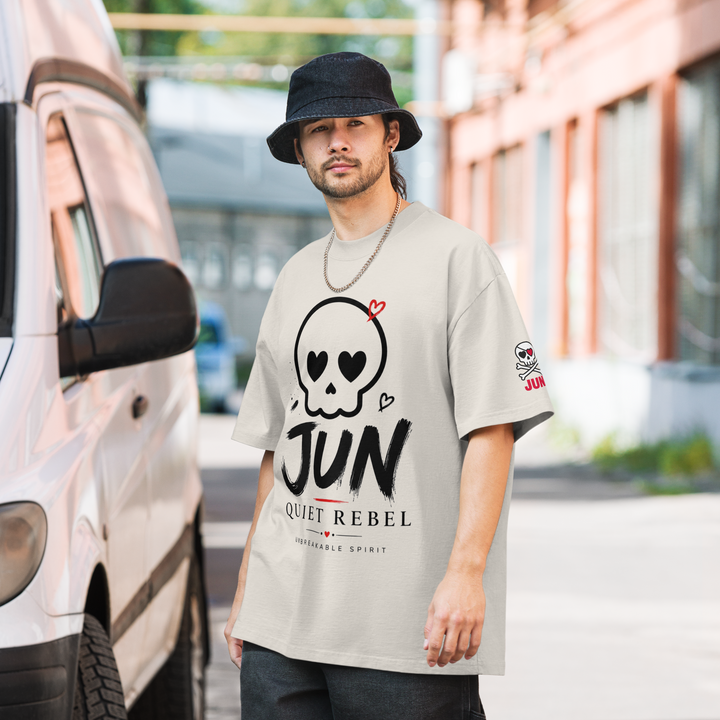 QUIET REBEL 01 – UNBREAKABLE SPIRIT Oversized Faded T-Shirt