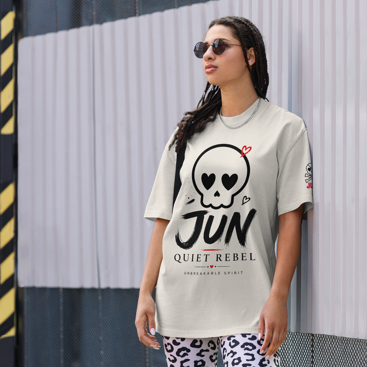 QUIET REBEL 01 – UNBREAKABLE SPIRIT Oversized Faded T-Shirt