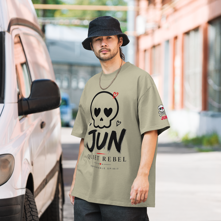 QUIET REBEL 01 – UNBREAKABLE SPIRIT Oversized Faded T-Shirt