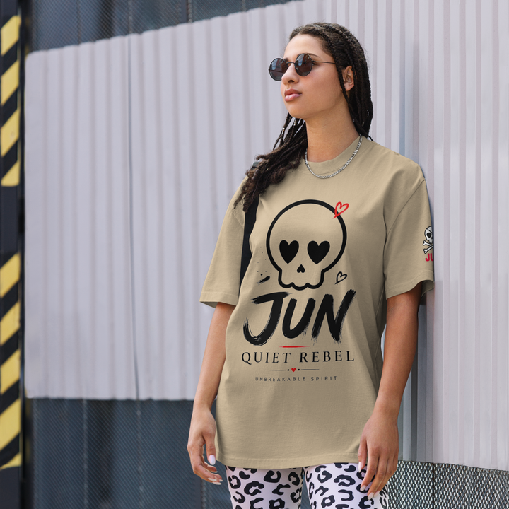 QUIET REBEL 01 – UNBREAKABLE SPIRIT Oversized Faded T-Shirt