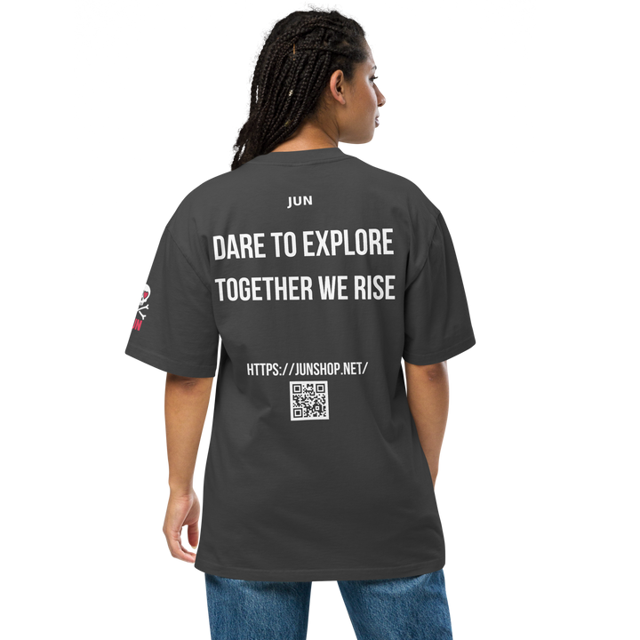 RISE ABOVE 02 – JUN ピンクスカルガール オーバーサイズTシャツ 2