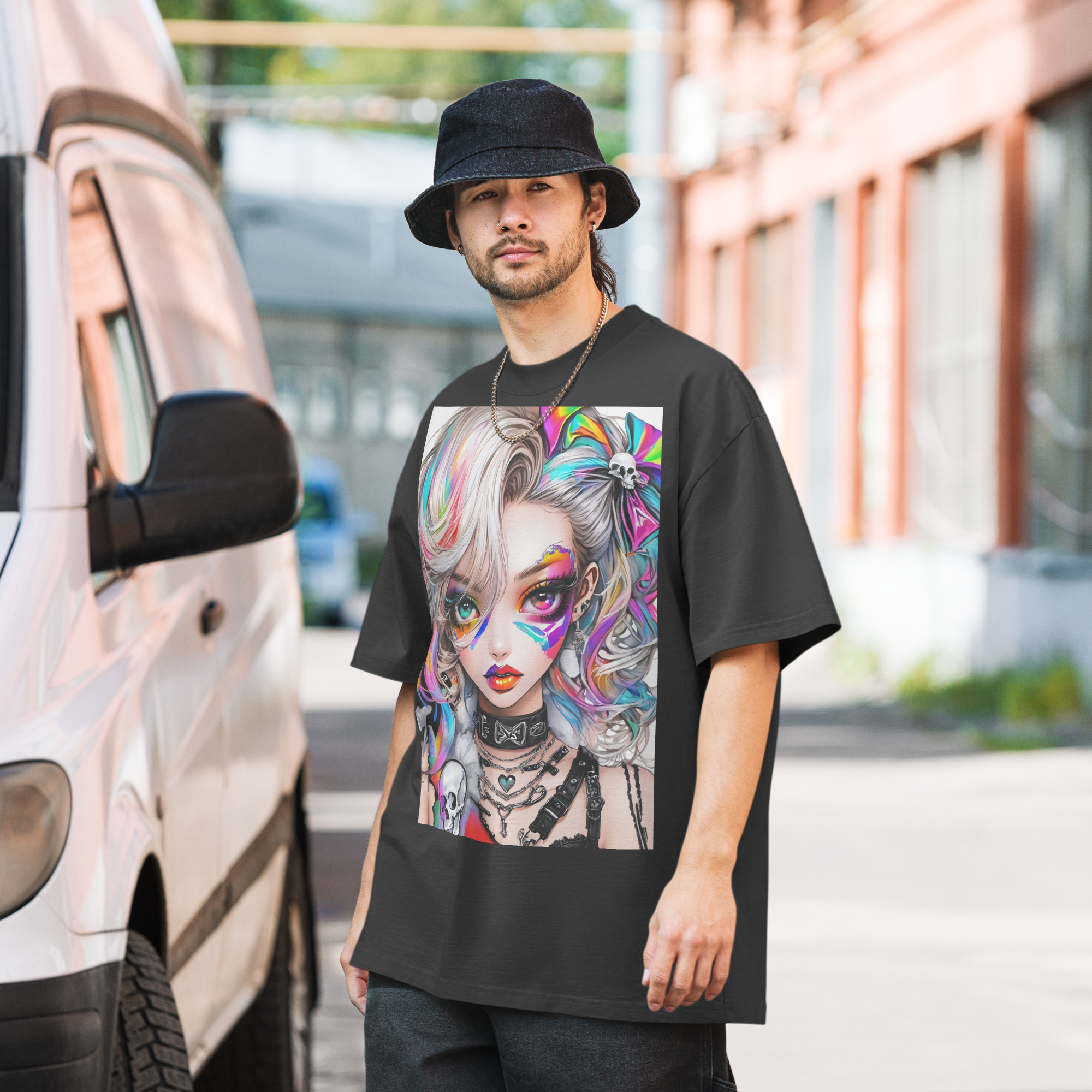 PRISM REBEL 01 Oversized faded t-shirt