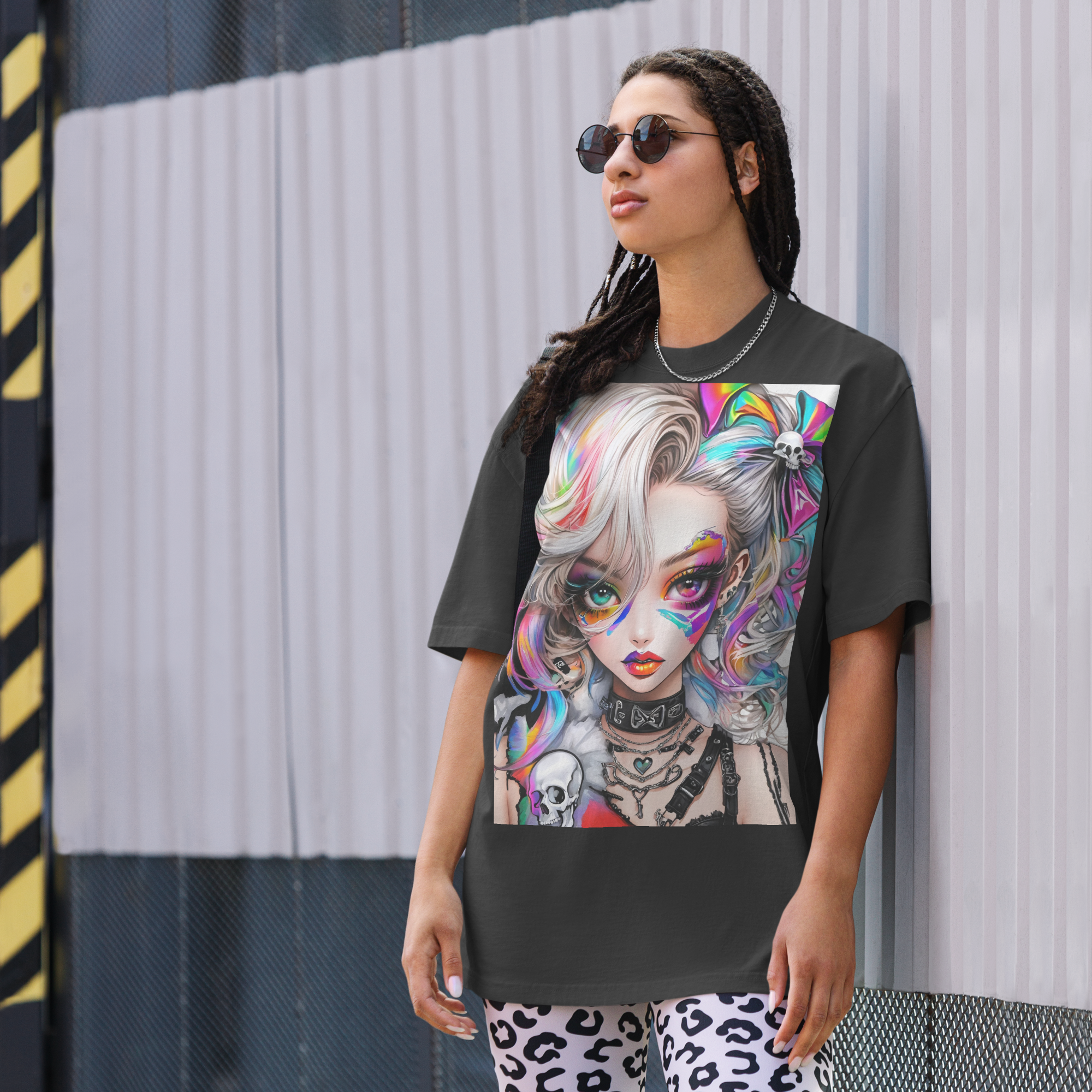 PRISM REBEL 01 Oversized faded t-shirt