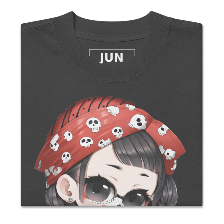 PUNK SKULL 01 Oversized Faded T-shirt