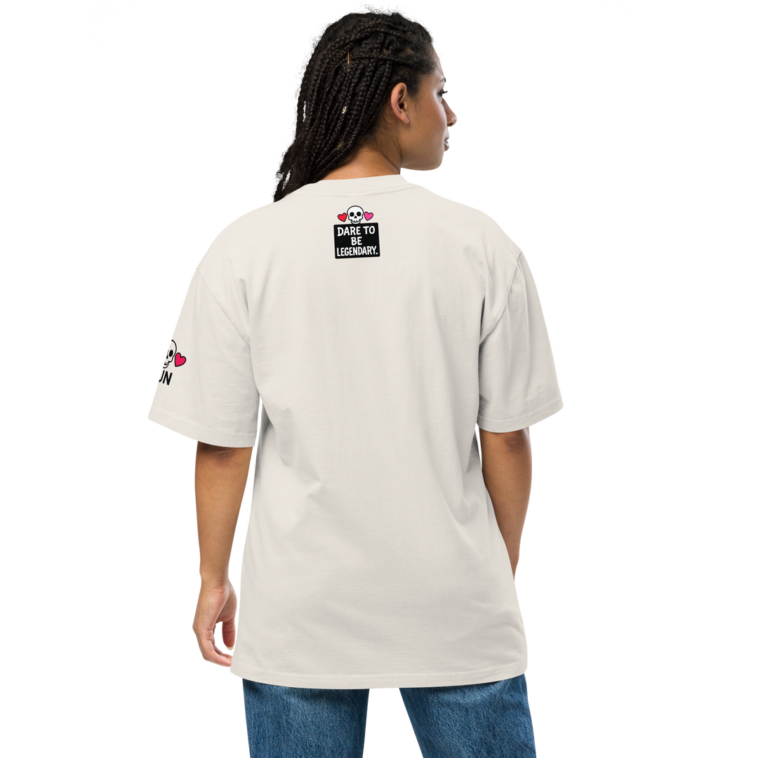 HEART REBEL LEGEND 01 Oversized Faded T-shirt 1