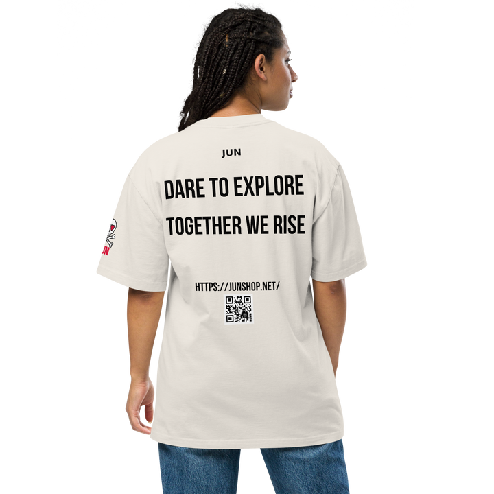 RISE ABOVE 02 – JUN ピンクスカルガール オーバーサイズTシャツ 1