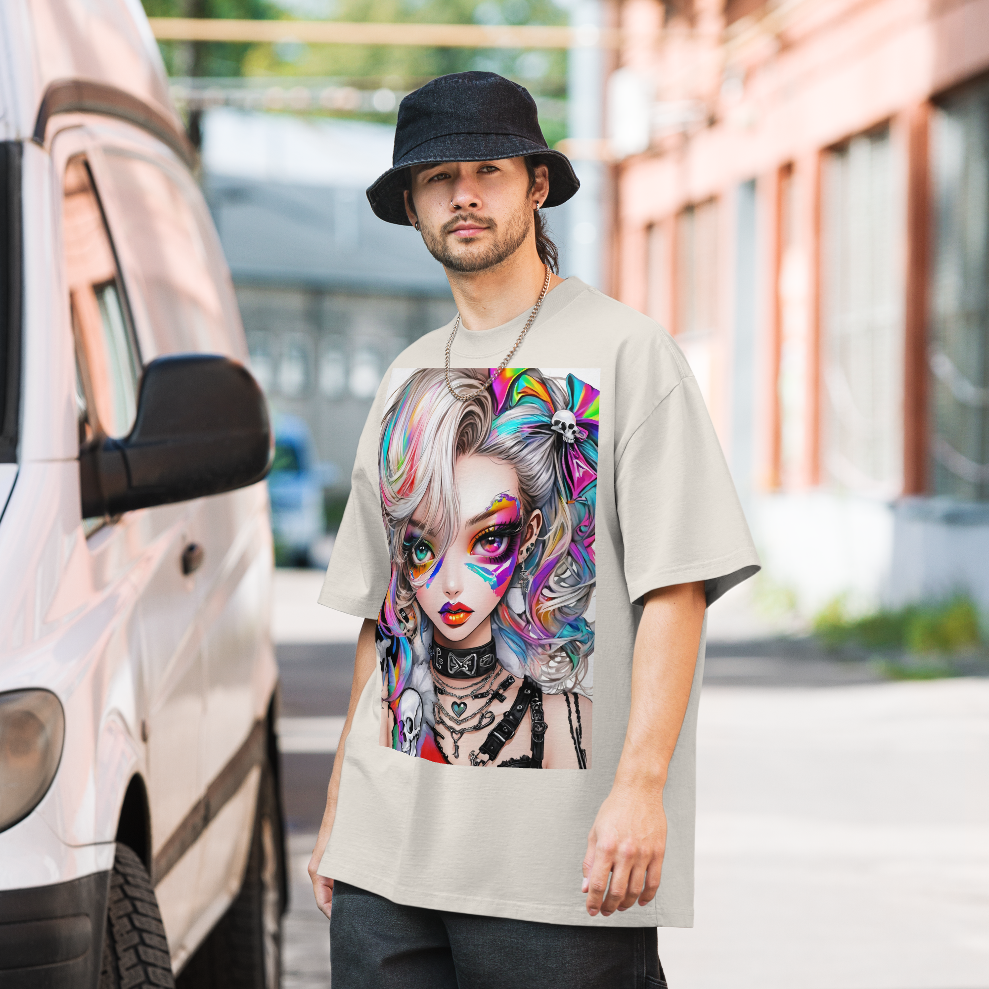 PRISM REBEL 01 Oversized faded t-shirt