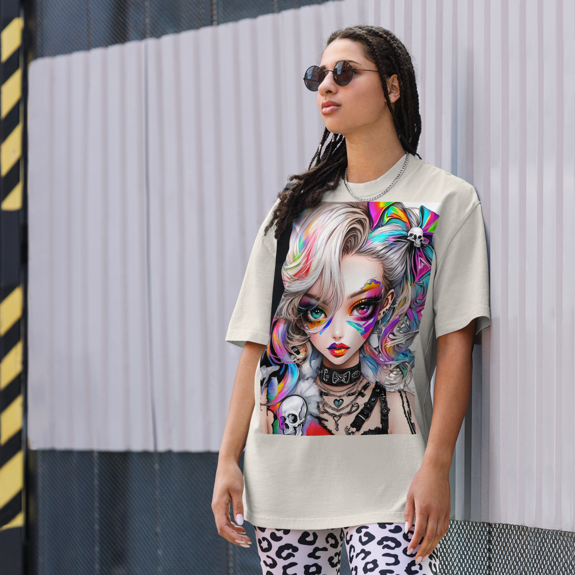 PRISM REBEL 01 Oversized faded t-shirt