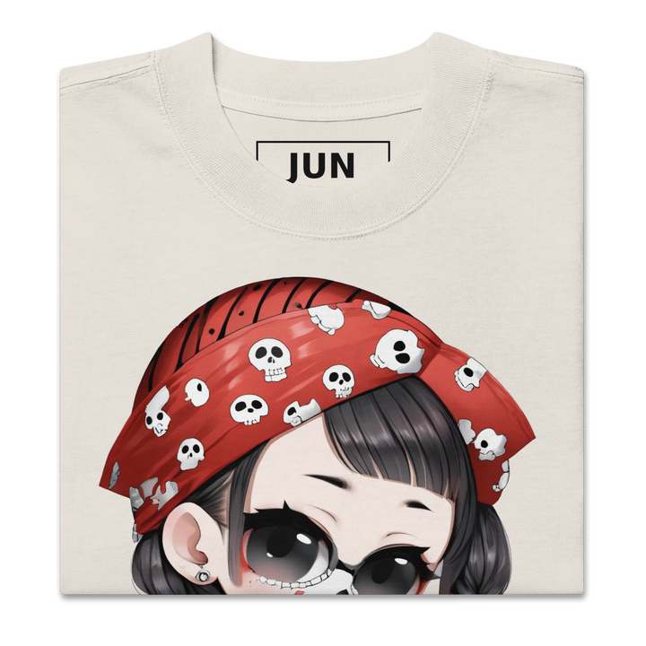 PUNK SKULL 01 Oversized Faded T-shirt
