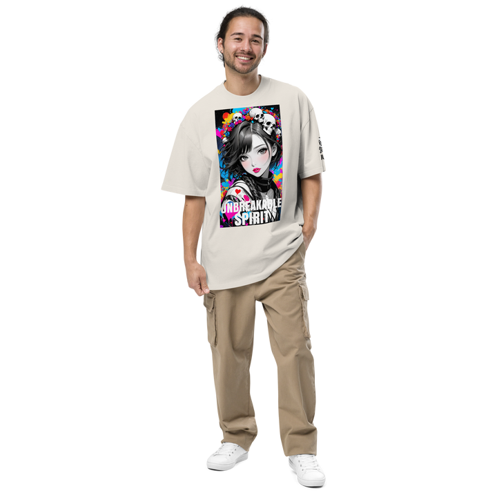 HEART REBEL ART GIRL 01 Oversized Faded T-shirt 1