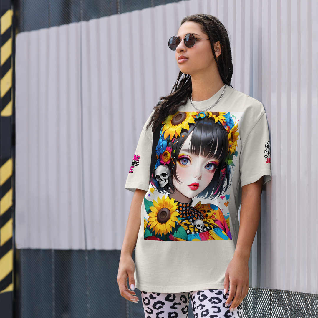 UNBREAKABLE SPIRIT 02 – Colorful Punky Girl Oversized Tee