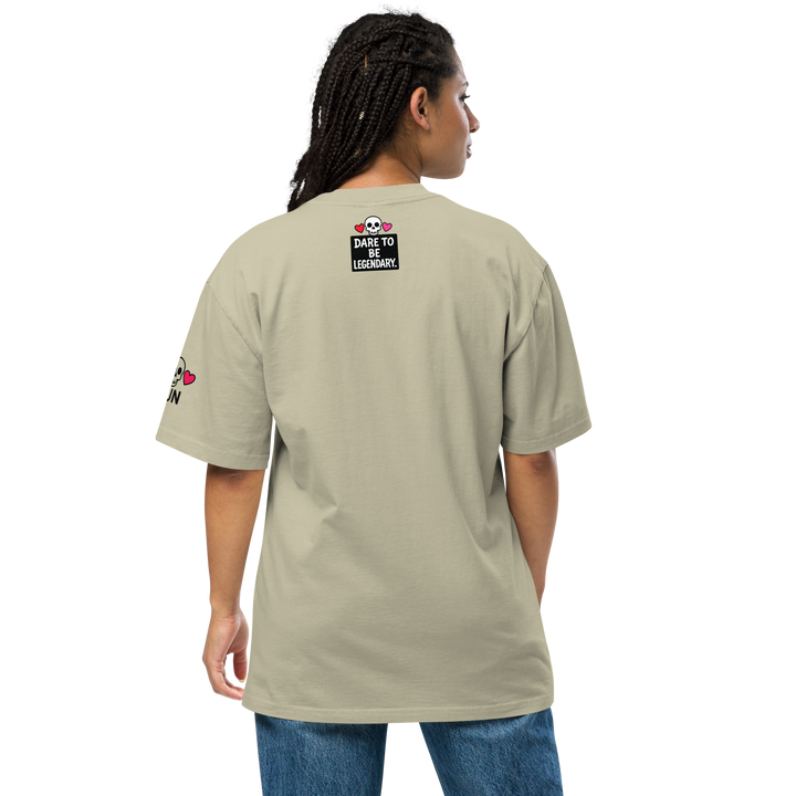HEART REBEL LEGEND 01 Oversized Faded T-shirt 1
