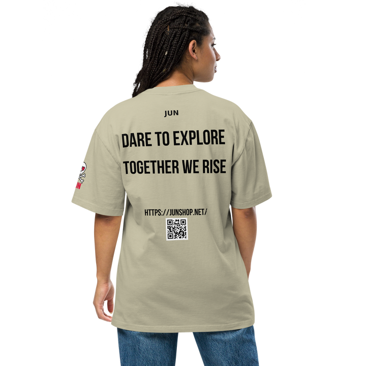 RISE ABOVE 02 – JUN ピンクスカルガール オーバーサイズTシャツ 1