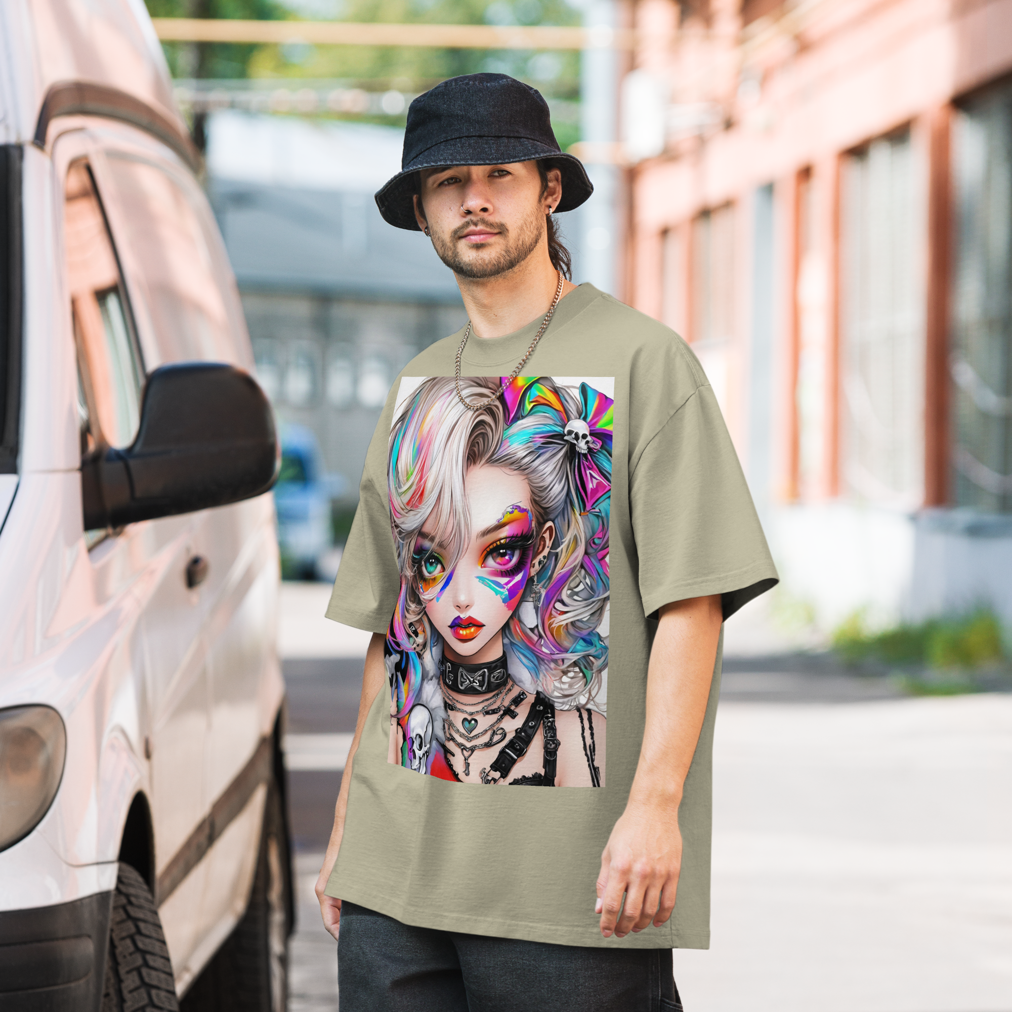 PRISM REBEL 01 Oversized faded t-shirt