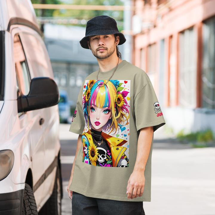 UNBREAKABLE SPIRIT 01 – Colorful Sunflower Girl Oversized Tee