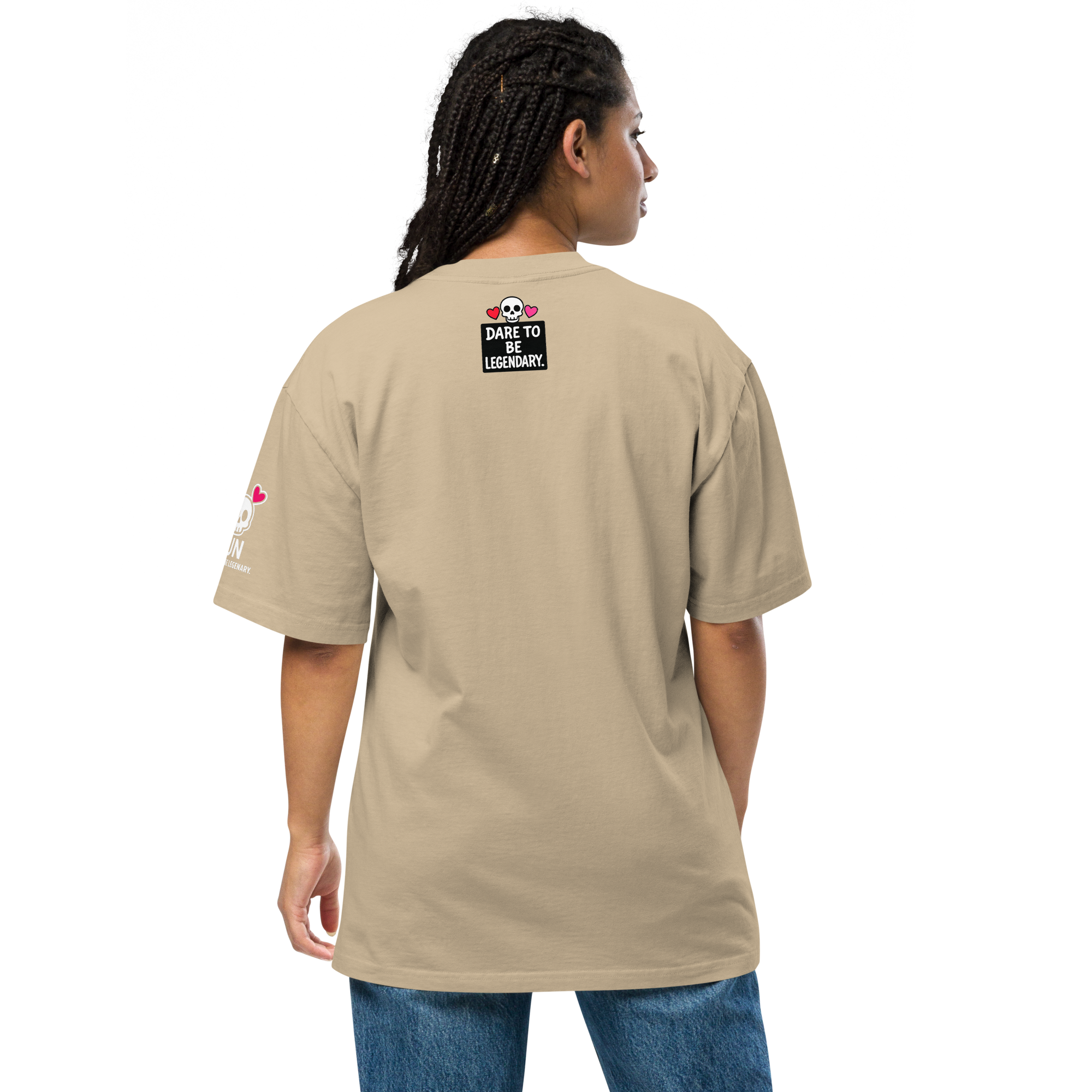 HEART REBEL LEGEND 01 Oversized Faded T-shirt 2