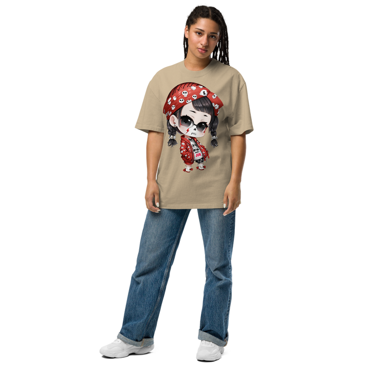 PUNK SKULL 01 Oversized Faded T-shirt
