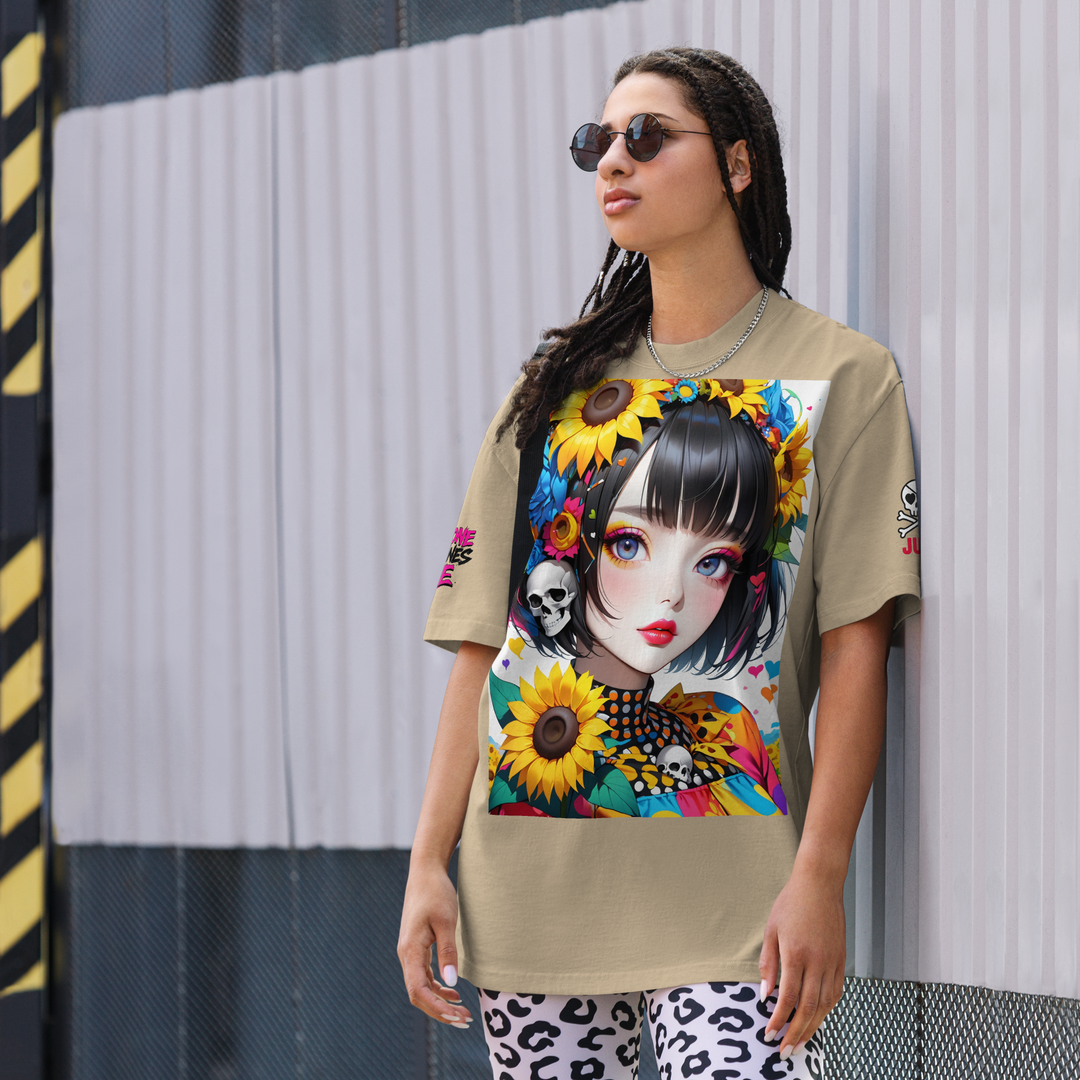 UNBREAKABLE SPIRIT 02 – Colorful Punky Girl Oversized Tee