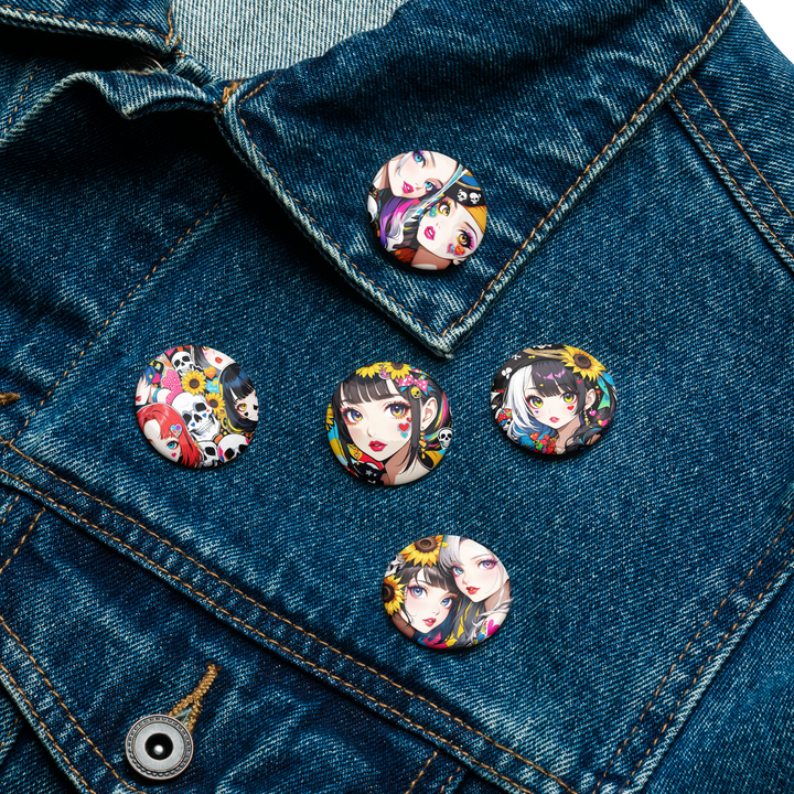 JUN 缶バッジコレクション Aセット（ガールズアート）