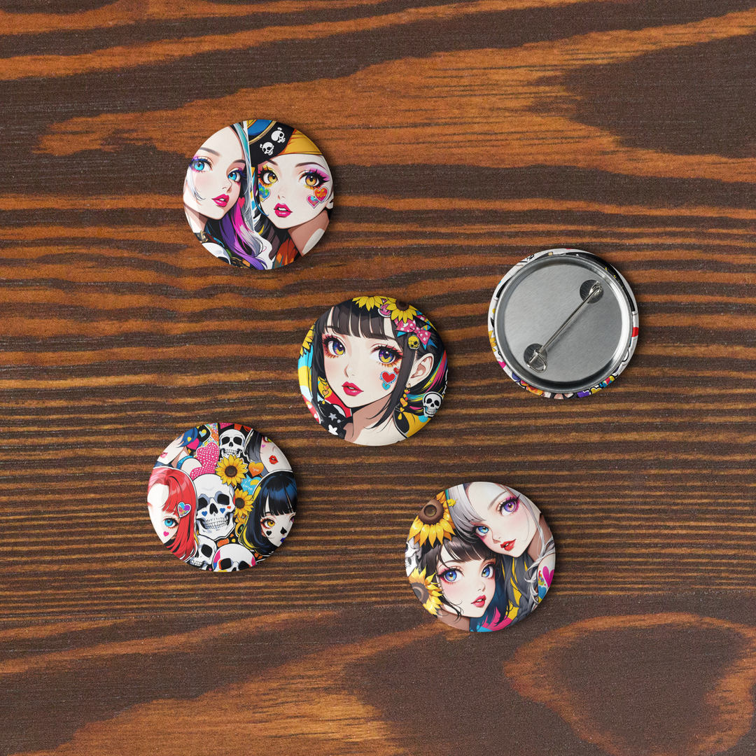 JUN 缶バッジコレクション Aセット（ガールズアート）