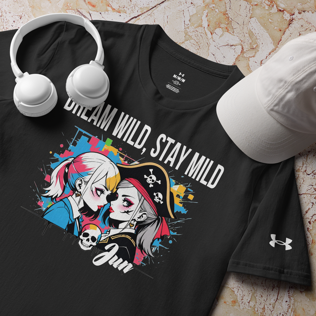 DREAM WILD STAY MILD white 01 Under ArmourⓇ athletic t-shirt 1