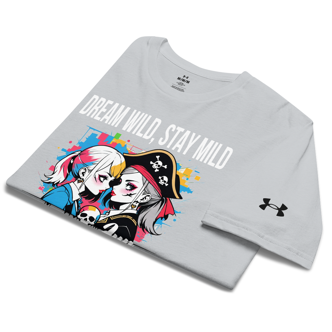 DREAM WILD STAY MILD white 01 Under ArmourⓇ athletic t-shirt 1