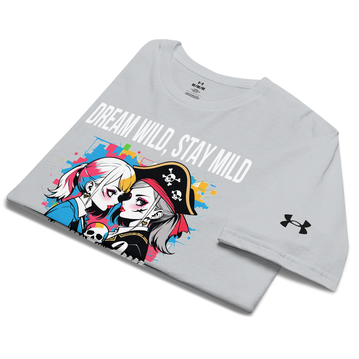 DREAM WILD STAY MILD white 01 Under ArmourⓇ athletic t-shirt 1