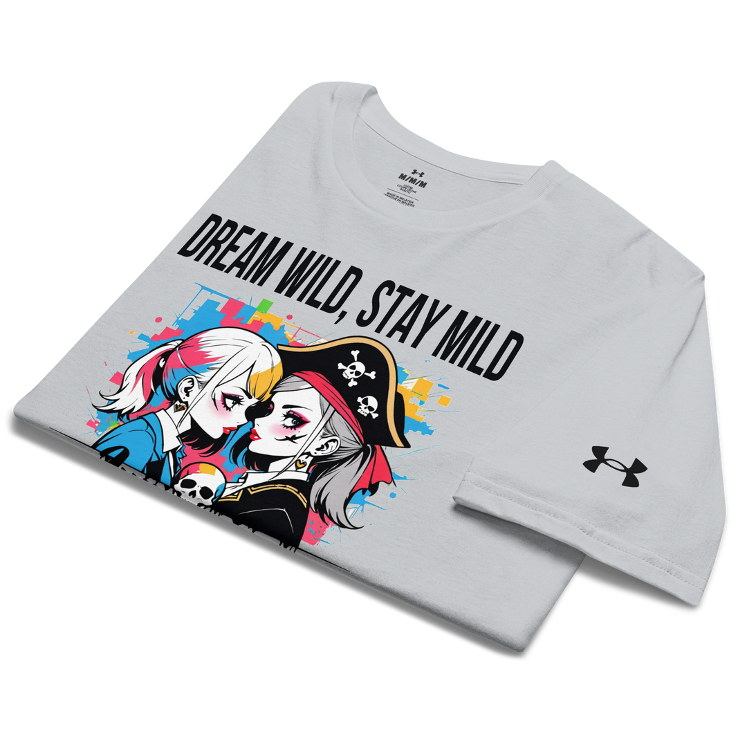 DREAM WILD STAY MILD white 01 Under ArmourⓇ athletic t-shirt 2