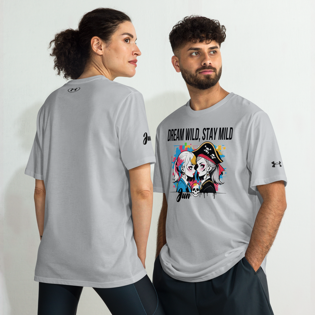DREAM WILD STAY MILD white 01 Under ArmourⓇ athletic t-shirt 2
