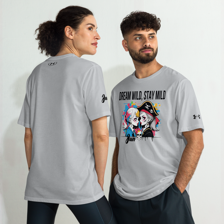 DREAM WILD STAY MILD white 01 Under ArmourⓇ athletic t-shirt 2