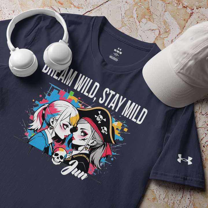 DREAM WILD STAY MILD white 01 Under ArmourⓇ athletic t-shirt 1