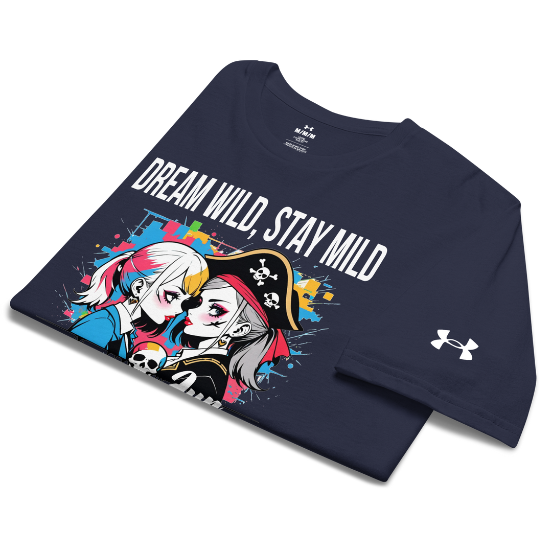 DREAM WILD STAY MILD white 01 Under ArmourⓇ athletic t-shirt 1