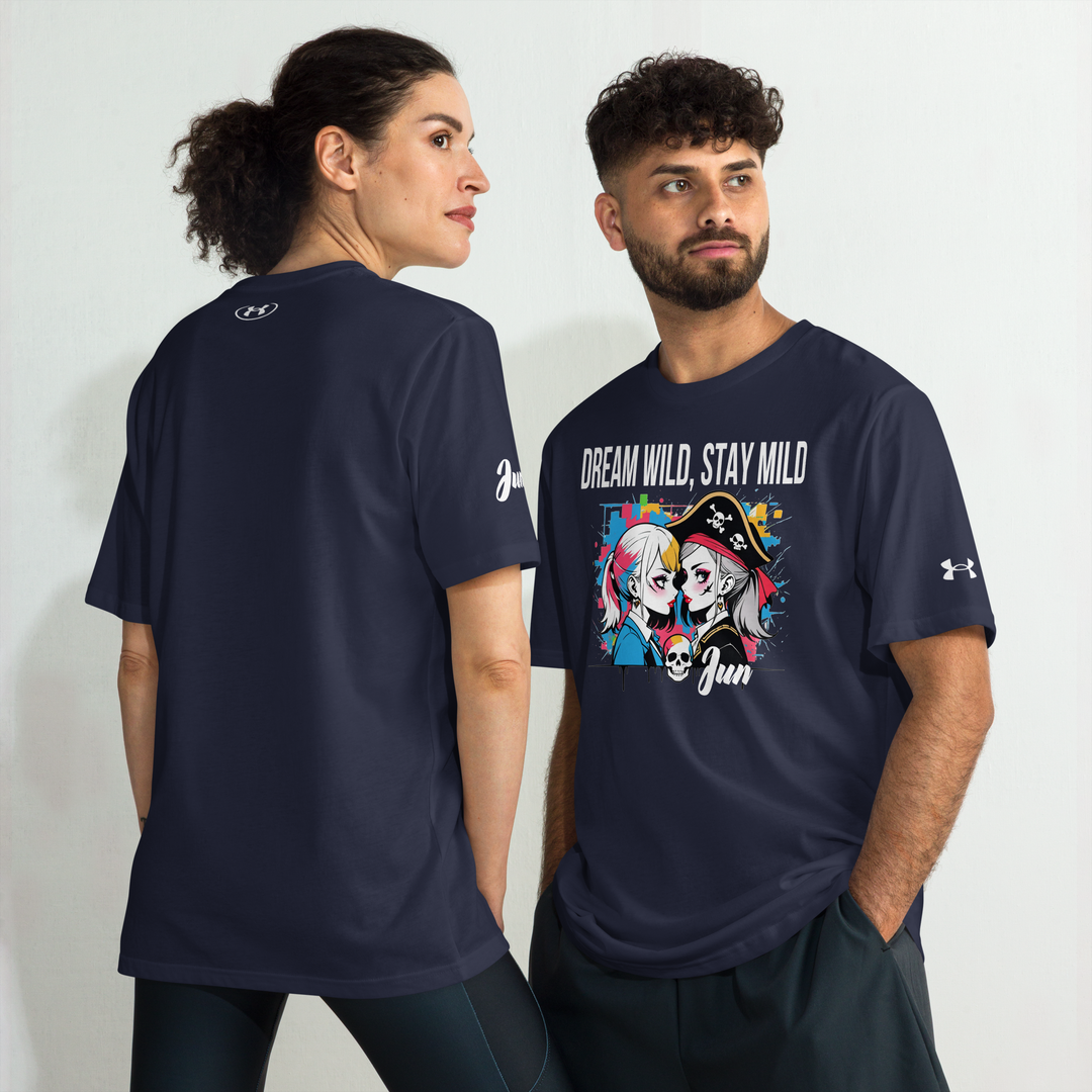 DREAM WILD STAY MILD white 01 Under ArmourⓇ athletic t-shirt 1