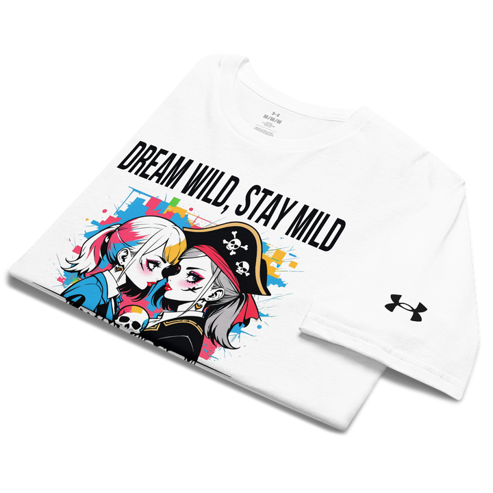 DREAM WILD STAY MILD white 01 Under ArmourⓇ athletic t-shirt 2