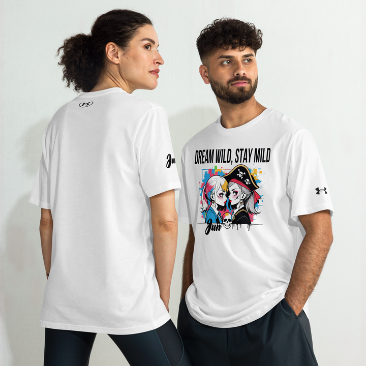 DREAM WILD STAY MILD white 01 Under ArmourⓇ athletic t-shirt 2