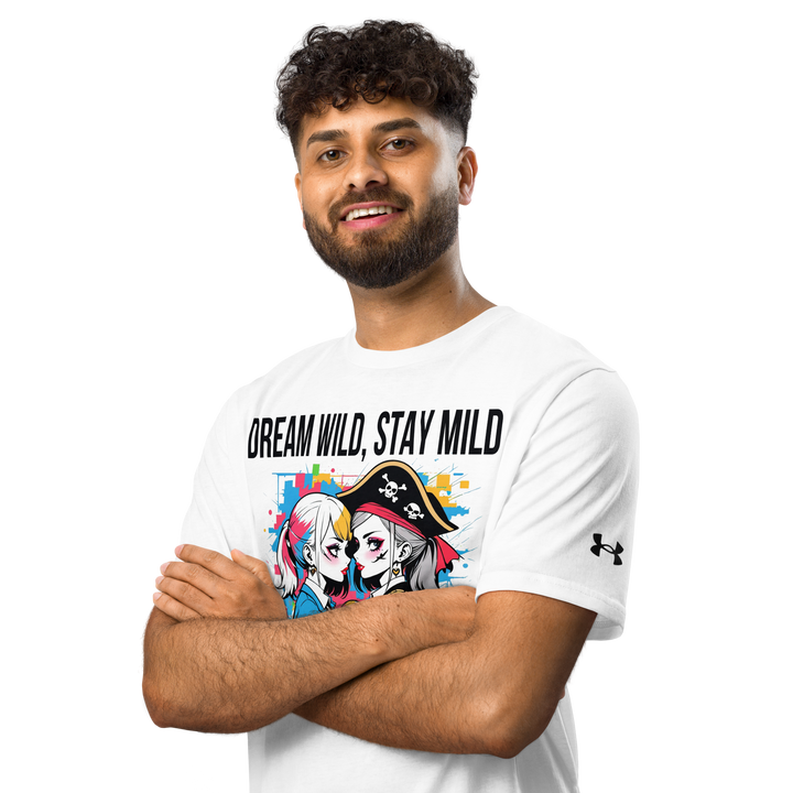 DREAM WILD STAY MILD white 01 Under ArmourⓇ athletic t-shirt 2